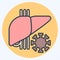 Icon Covit. related to Hepatologist symbol. color mate style. simple design editable. simple illustration