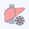 Icon Covit. related to Hepatologist symbol. doodle style. simple design editable. simple illustration