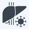 Icon Covit. related to Hepatologist symbol. glyph style. simple design editable. simple illustration