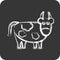 Icon Cow. related to Eid Al Adha symbol. Chalk Style. simple design editable. simple illustration