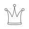Icon crown. Outline drawing. Vector on white background