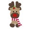 Icon cute baby holiday Christmas small reindeer in a scarf.