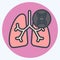 Icon Cystic Fibroris. related to Respiratory Therapy symbol. color mate style. simple design editable. simple illustration