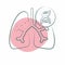 Icon Cystic Fibroris. related to Respiratory Therapy symbol. Color Spot Style. simple design editable. simple illustration