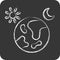 Icon Day And Night. related to Space symbol. chalk Style. simple design editable. simple illustration