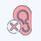 Icon Deaf. related to Communication symbol. doodle style. simple design editable. simple illustration