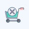 Icon Delete Cart. related to Online Store symbol. doodle style. simple illustration. shop