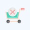 Icon Delete Cart. related to Online Store symbol. flat style. simple illustration. shop