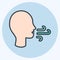 Icon Difficulty Breathing. suitable for flu symbol. color mate style. simple design editable. design template vector. simple