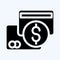 Icon Direct Payments. suitable for education symbol. glyph style. simple design editable. design template vector. simple