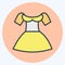 Icon Dirndl. suitable for education symbol. color mate style. simple design editable. design template vector. simple illustration