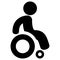 Icon disabled pictogram chairman