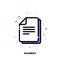 Icon of documents for office work concept. Flat filled outline