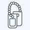 Icon Dog Tag. related to Military symbol. line style. simple design editable. simple illustration