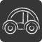 Icon Driverless Car. related to Future Technology symbol. chalk Style. simple design editable. simple illustration