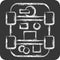 Icon Drivetrain. related to Car Maintenance symbol. chalk Style. simple design editable. simple illustration