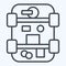 Icon Drivetrain. related to Car Maintenance symbol. line style. simple design editable. simple illustration