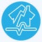 Icon Earthquake. related to Climate Change symbol. blue eyes style. simple design editable. simple illustration