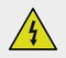 Icon electrical warning sign illustrated