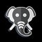 Icon Elephant. related to Animal symbol. glossy style. simple design editable. simple illustration
