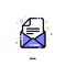 Icon of email for help and support concept. Flat filled outline