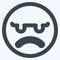 Icon Emoticon Angry - Line Cut Style