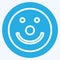 Icon Emoticon Clown. suitable for Emoticon symbol. blue eyes style. simple design editable. design template vector. simple symbol