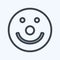Icon Emoticon Clown. suitable for Emoticon symbol. line style. simple design editable. design template vector. simple symbol