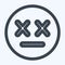 Icon Emoticon Dead - Line Style