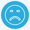 Icon Emoticon Loser. suitable for Emoticon symbol. blue eyes style. simple design editable. design template vector. simple symbol