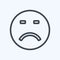 Icon Emoticon Loser. suitable for Emoticon symbol. line style. simple design editable. design template vector. simple symbol