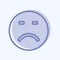 Icon Emoticon Loser. suitable for Emoticon symbol. two tone style. simple design editable. design template vector. simple symbol