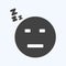 Icon Emoticon Sleepy I. suitable for Emoticon symbol. glyph style. simple design editable. design template vector. simple symbol