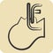 Icon Endotracheal Intubation. related to Respiratory Therapy symbol. hand drawn style. simple design editable. simple illustration