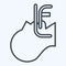 Icon Endotracheal Intubation. related to Respiratory Therapy symbol. line style. simple design editable. simple illustration