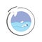 icon environmental problem dumping into the sea,  illustration, icon