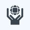 Icon Environmental. related to Volunteering symbol. glyph style. Help and support. friendship