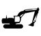 Icon excavator illustrated