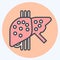 Icon Fatty Liver. related to Hepatologist symbol. color mate style. simple design editable. simple illustration