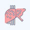 Icon Fatty Liver. related to Hepatologist symbol. doodle style. simple design editable. simple illustration