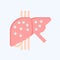 Icon Fatty Liver. related to Hepatologist symbol. flat style. simple design editable. simple illustration