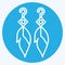 Icon Feather Earning. related to Indigenous People symbol. blue eyes style. simple design editable. simple illustration