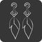 Icon Feather Earning. related to Indigenous People symbol. chalk Style. simple design editable. simple illustration