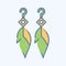 Icon Feather Earning. related to Indigenous People symbol. doodle style. simple design editable. simple illustration