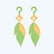 Icon Feather Earning. related to Indigenous People symbol. flat style. simple design editable. simple illustration