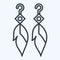 Icon Feather Earning. related to Indigenous People symbol. line style. simple design editable. simple illustration