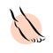 Icon of female feet for pedicure
