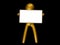 icon figure with blank message board