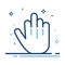 An icon of  Finger gesture hand  left swipe data share