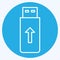 Icon Flashdisk. suitable for Computer Components symbol. blue eyes style. simple design editable. design template vector. simple